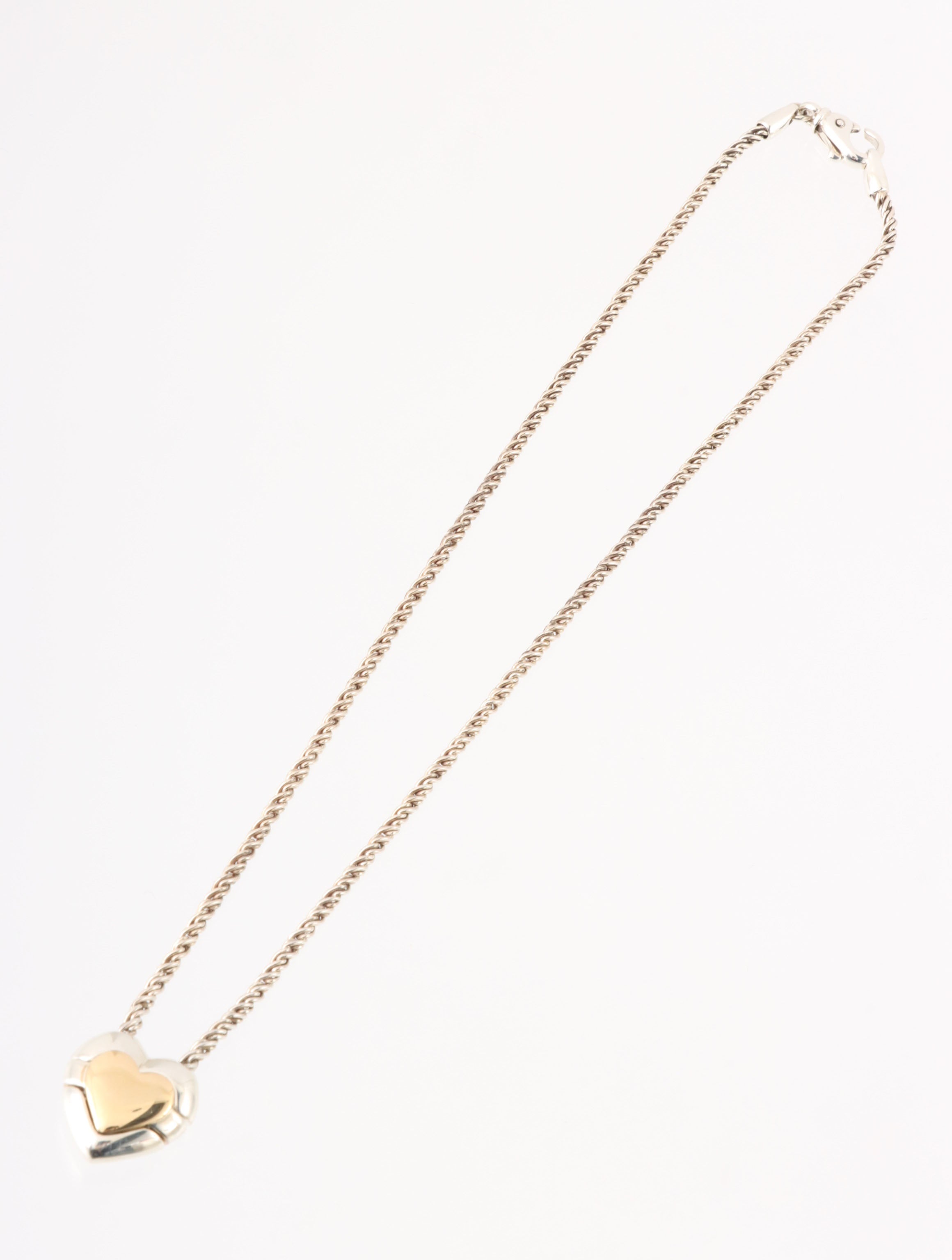 18K925 Heart Puzzle Necklace Silver/Gold