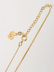 冰蓝色/金色椭圆形水钻项链