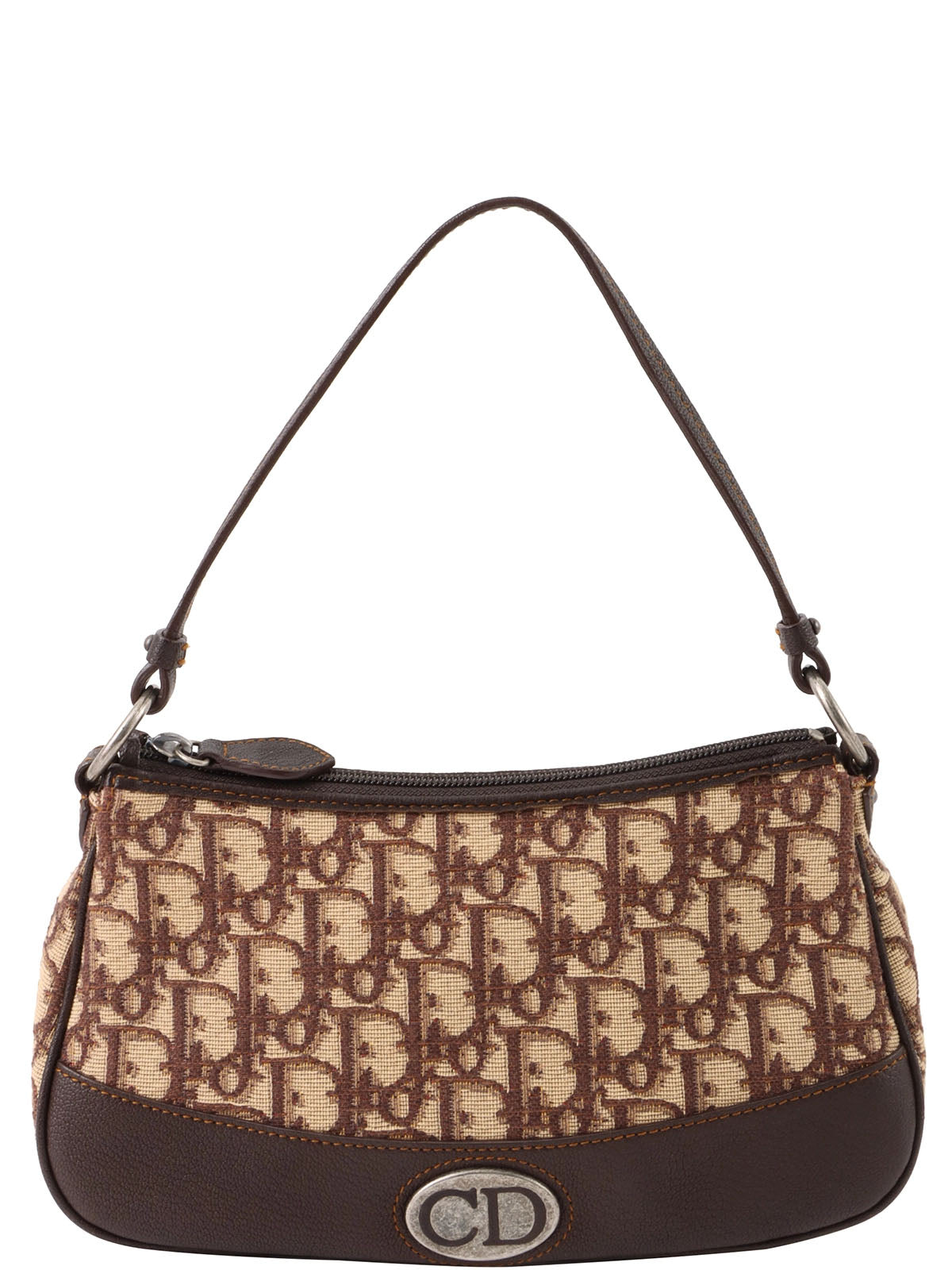 Trotter 图案徽标牌单肩包 棕色