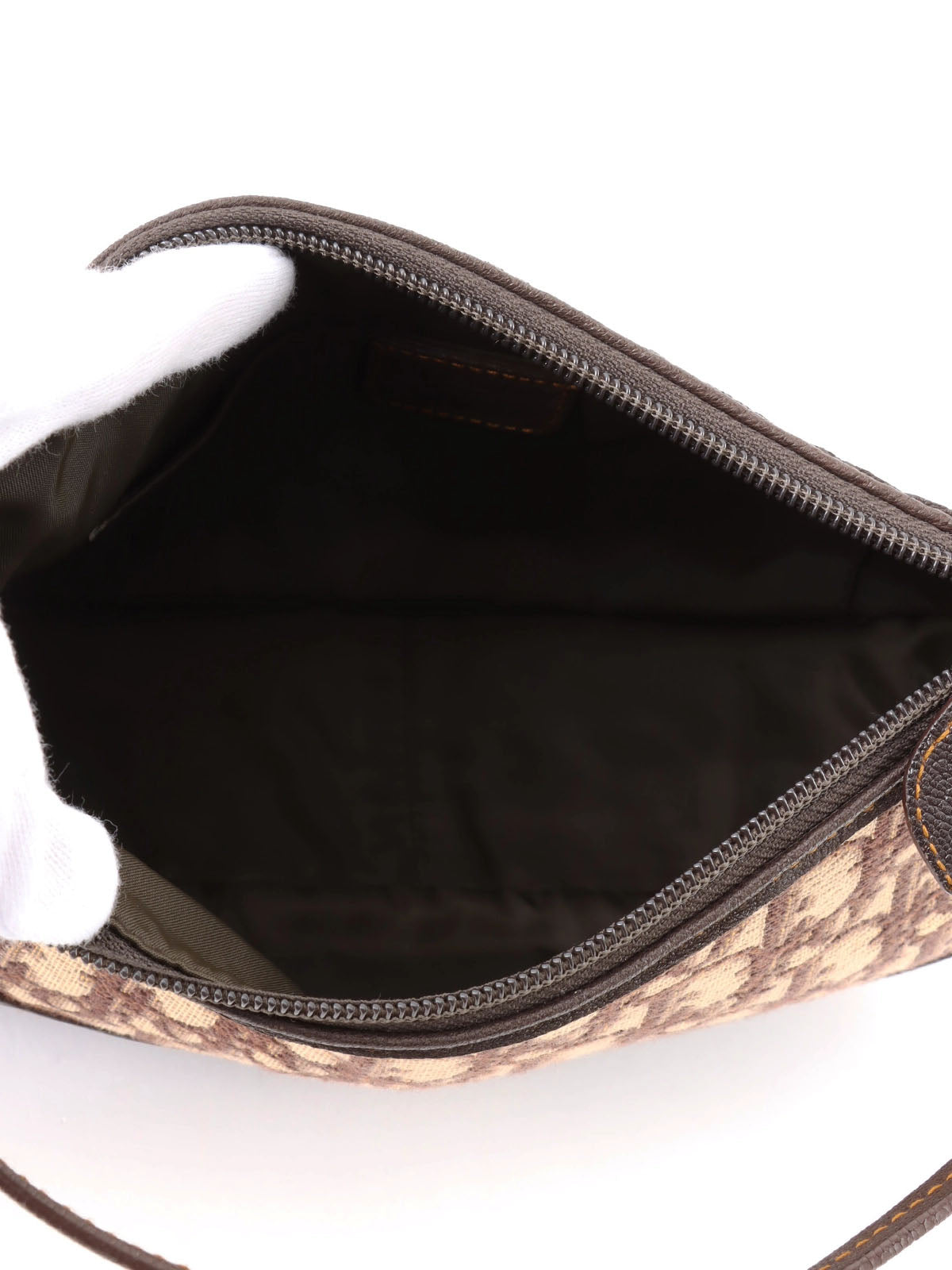 Trotter 图案徽标牌单肩包 棕色