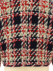 海军蓝/红色/象牙色 Tweed CC Mark 硬币纽扣夹克