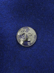 1996 羊毛 CC Mark 纽扣大衣 蓝色