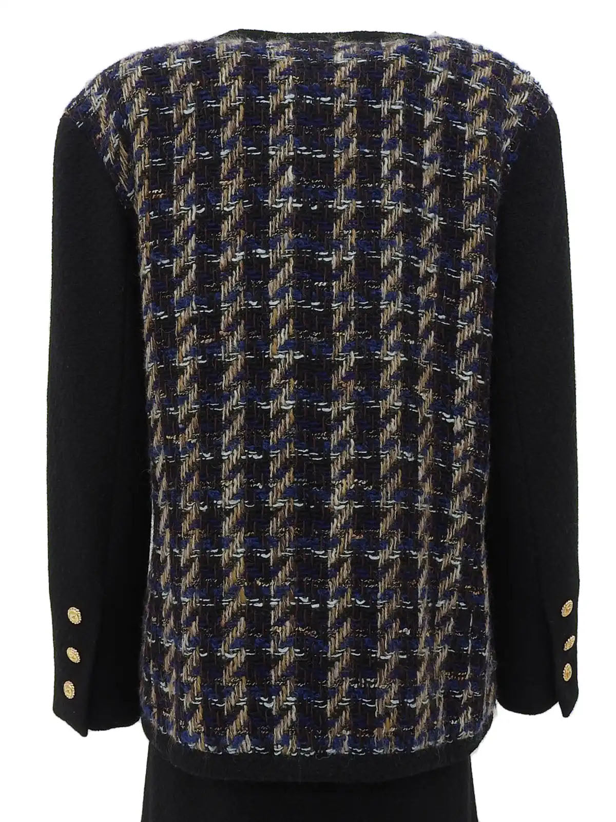 黑色/多色 Tweed CC Mark 纽扣套装