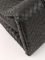 Python Intrecciato Handbag in Black