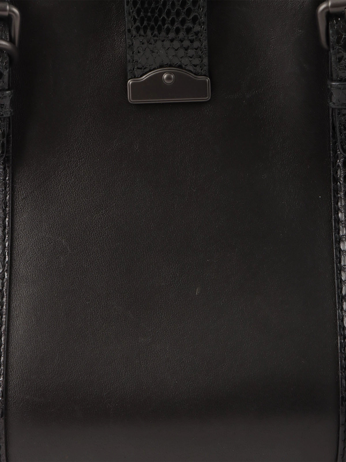 Python Intrecciato Handbag in Black