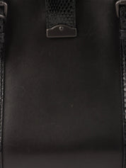 Python Intrecciato Handbag in Black