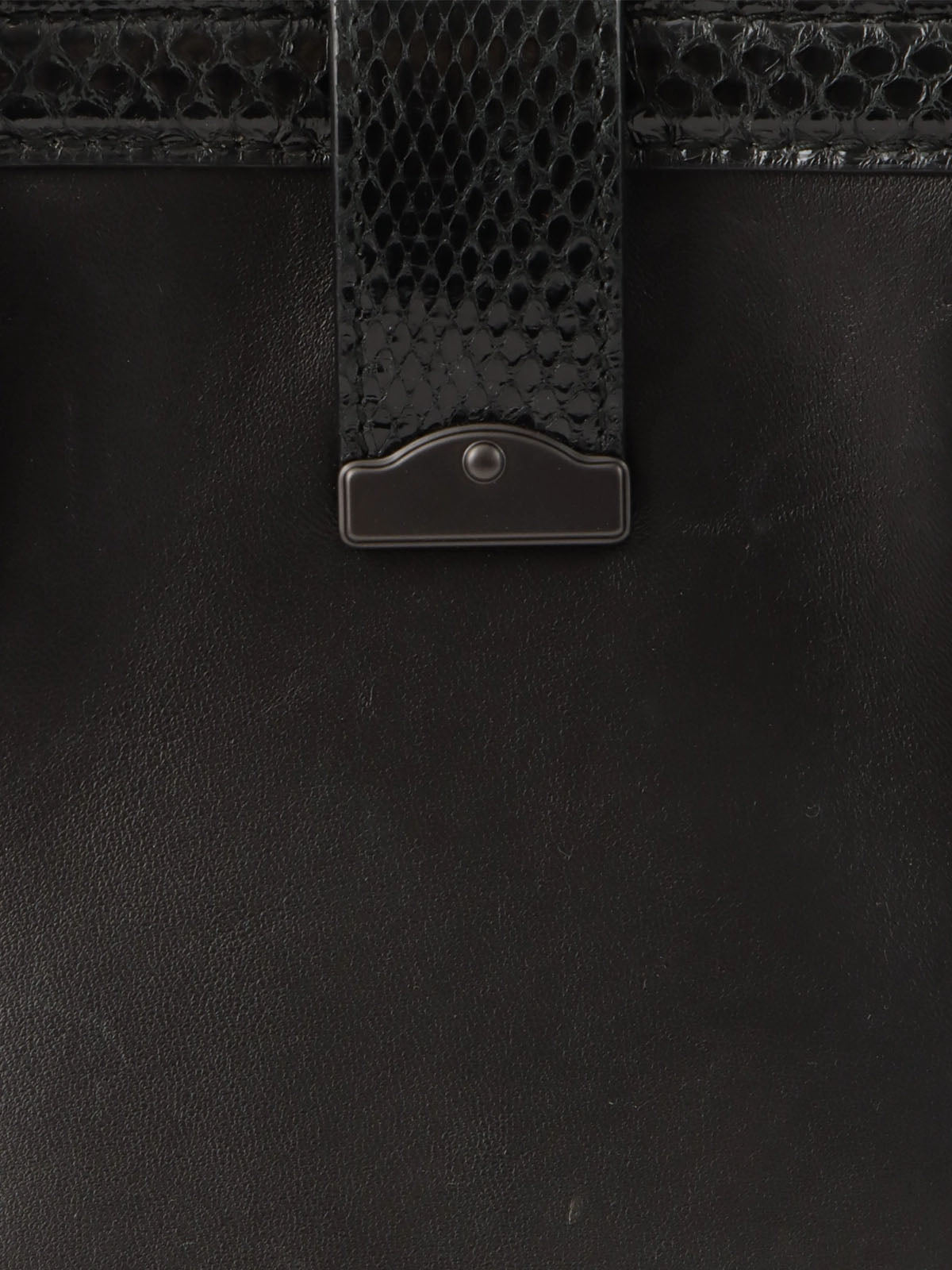 Python Intrecciato Handbag in Black