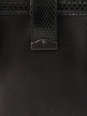 Python Intrecciato Handbag in Black