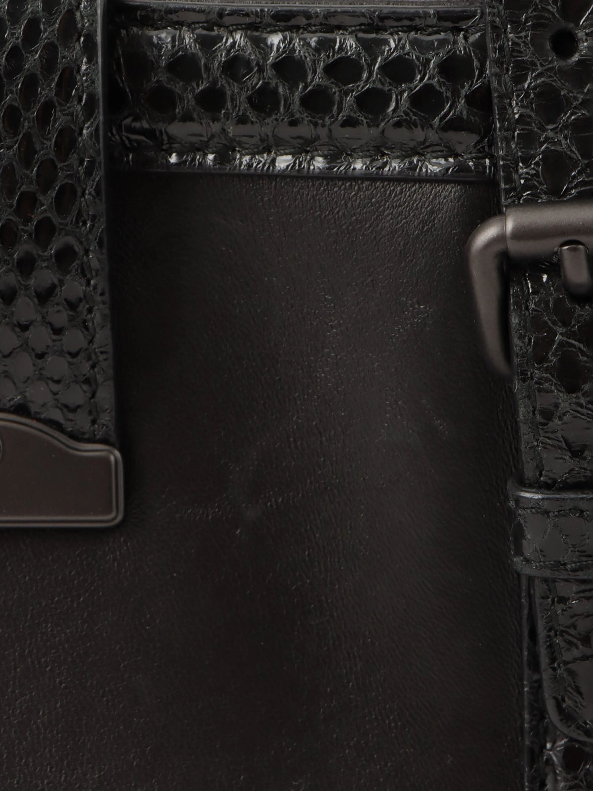 Python Intrecciato Handbag in Black