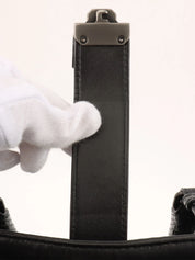 Python Intrecciato Handbag in Black