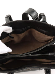 Python Intrecciato Handbag in Black