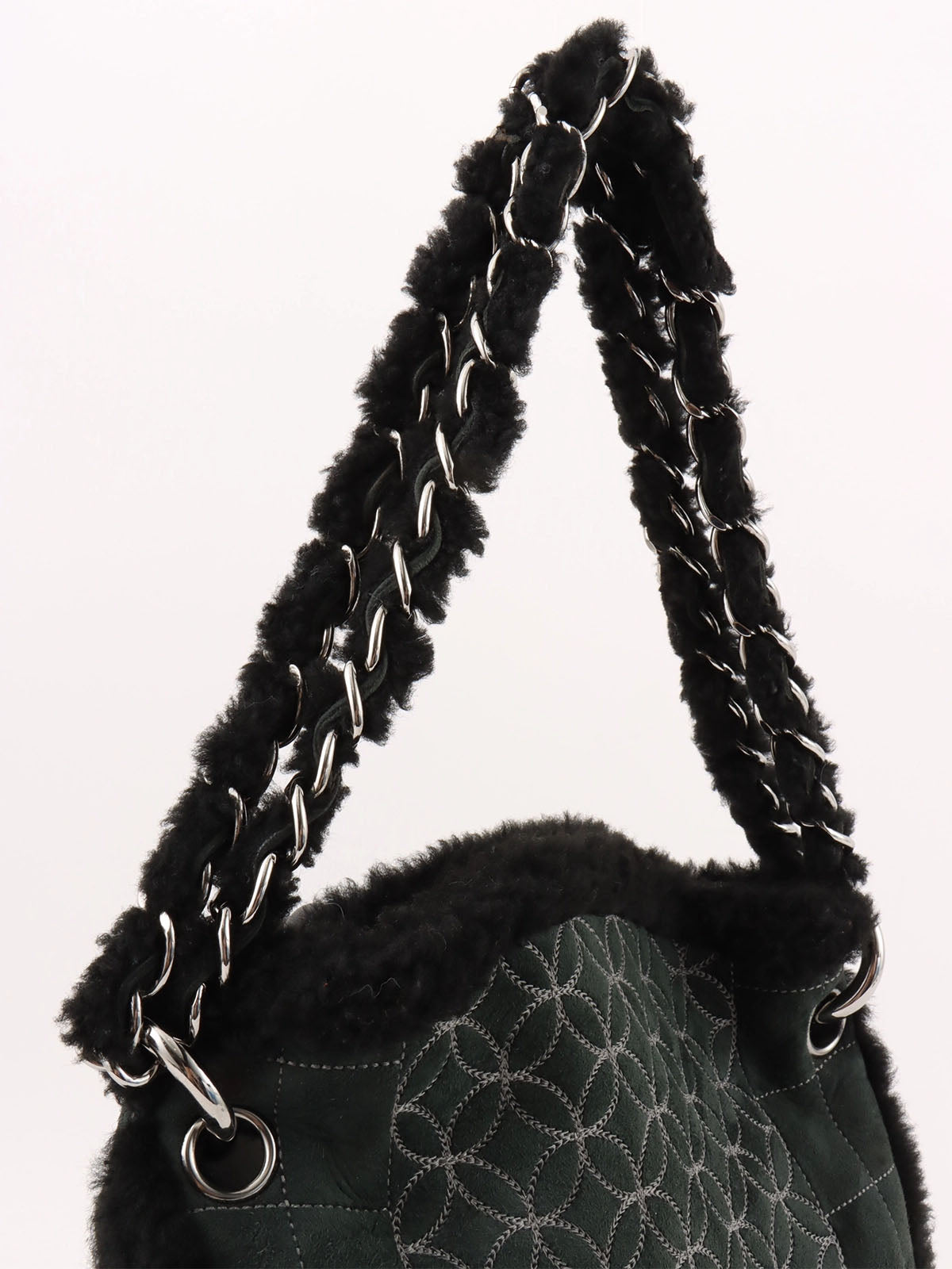 2005 Mouton CC Mark Stitch Shoulder Bag in Black
