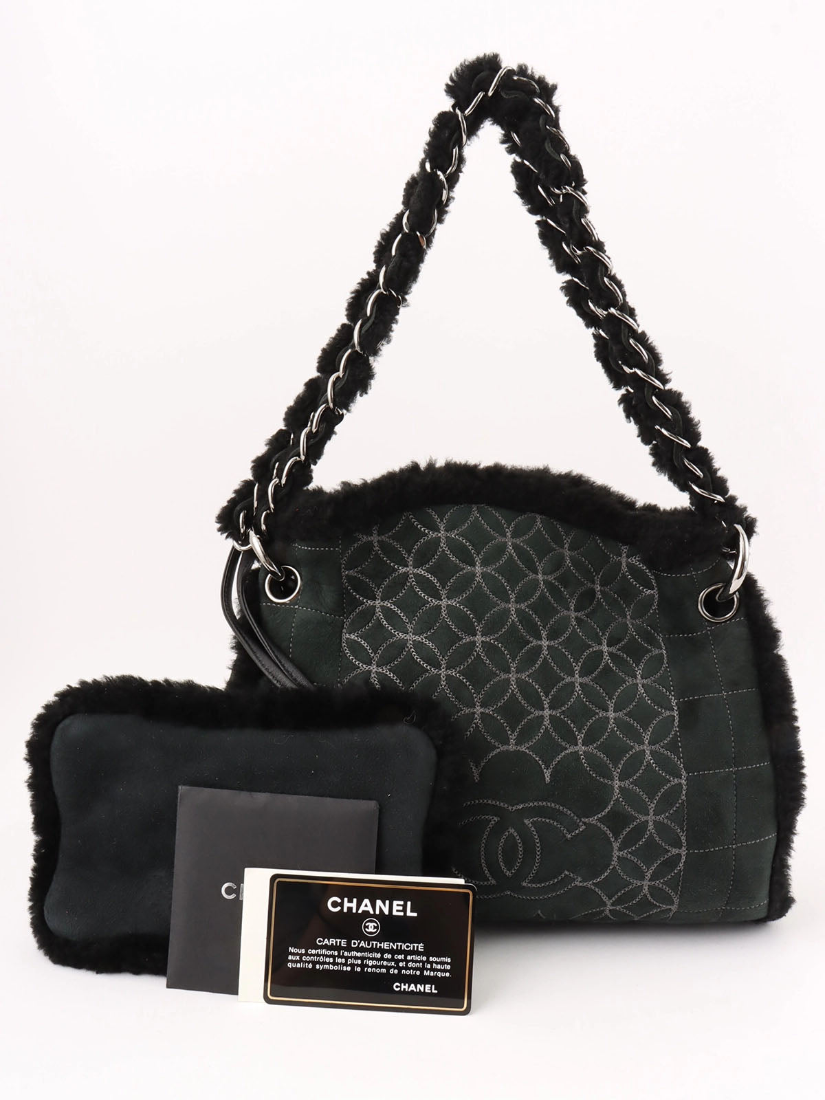 2005 Mouton CC Mark Stitch Shoulder Bag in Black