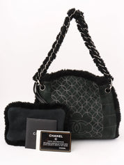 2005 Mouton CC Mark Stitch Shoulder Bag in Black