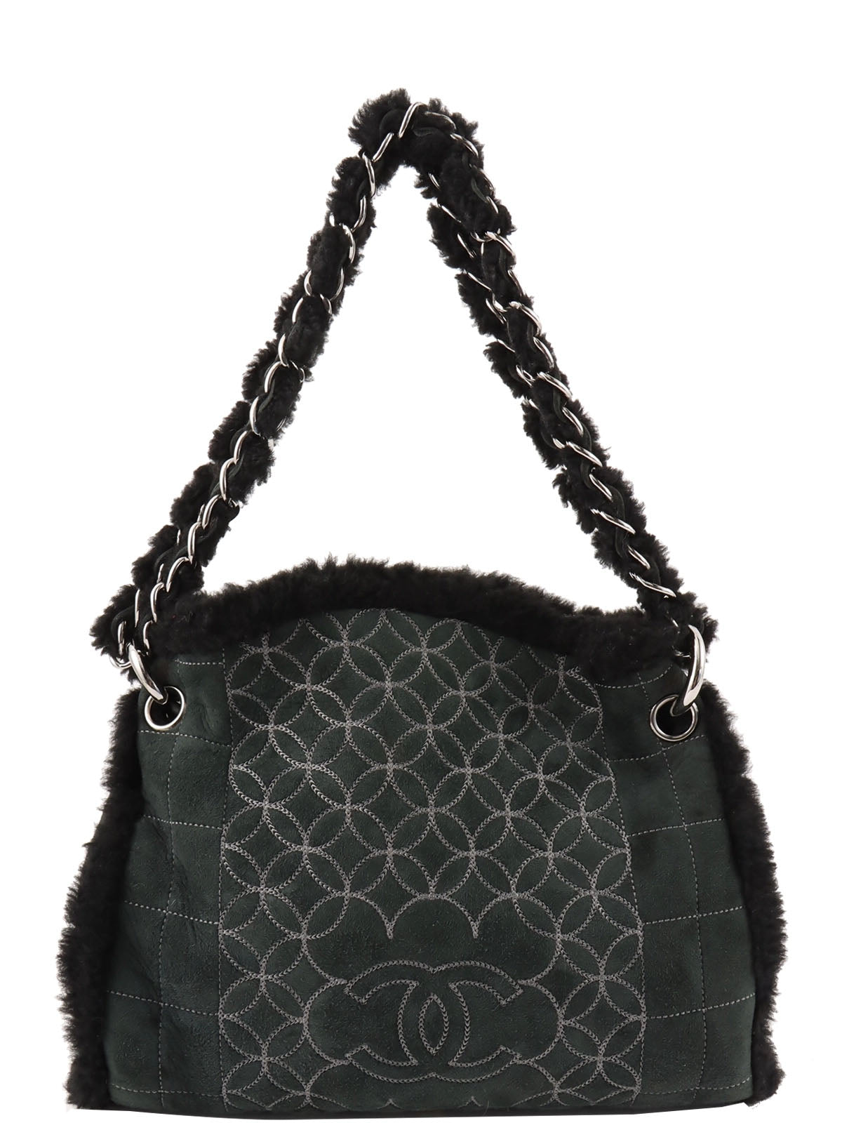 2005 Mouton CC Mark Stitch Shoulder Bag in Black