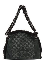 2005 Mouton CC Mark Stitch Shoulder Bag in Black