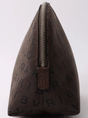 Logomania 手拿包 深棕色