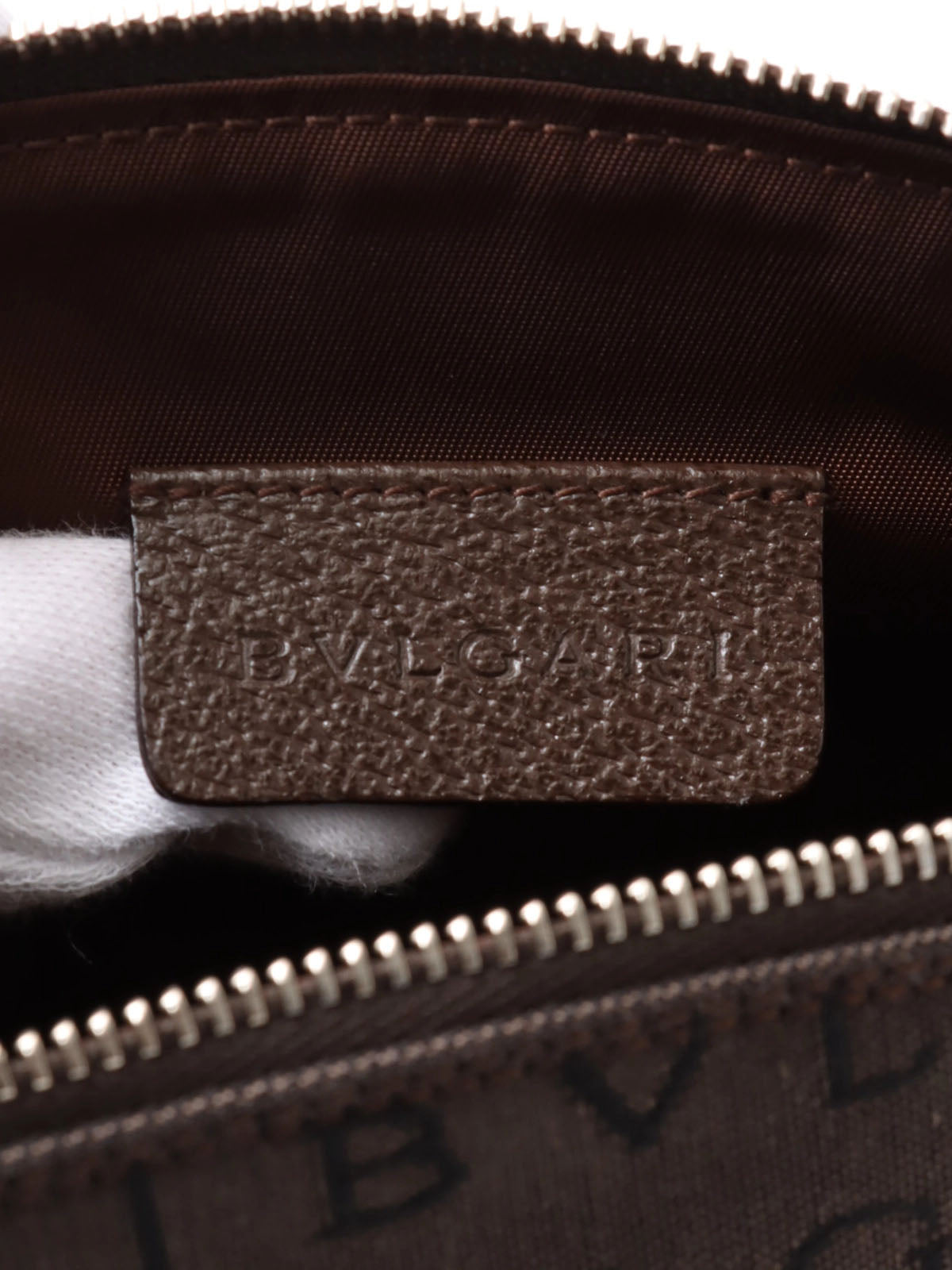 Logomania 手拿包 深棕色