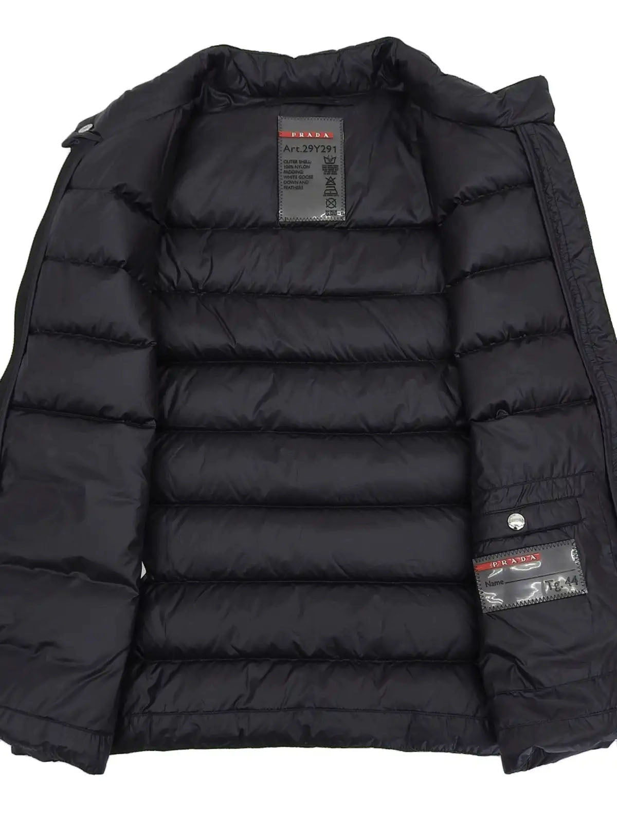Logo Plate Down Vest Black