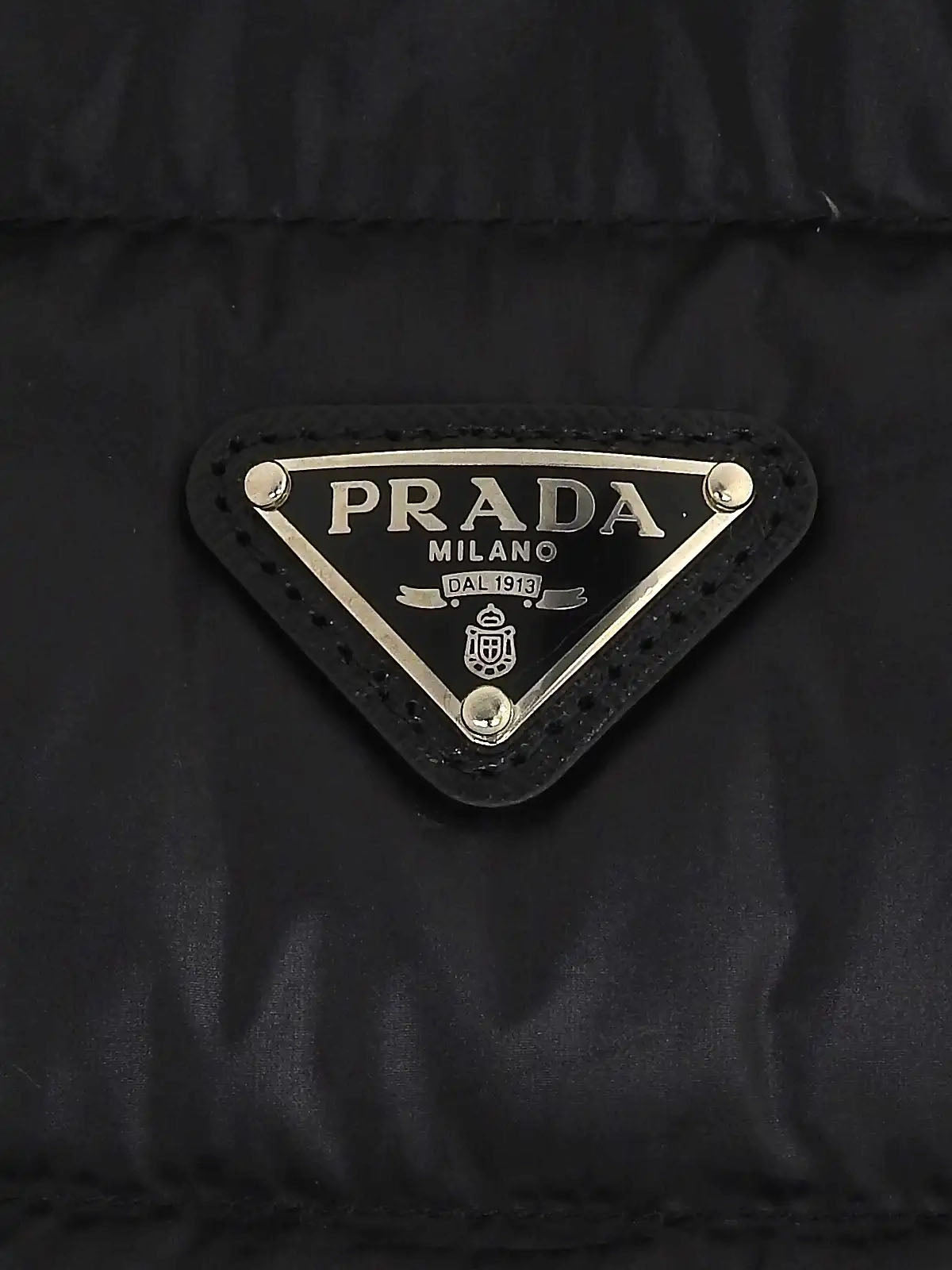 Logo Plate Down Vest Black