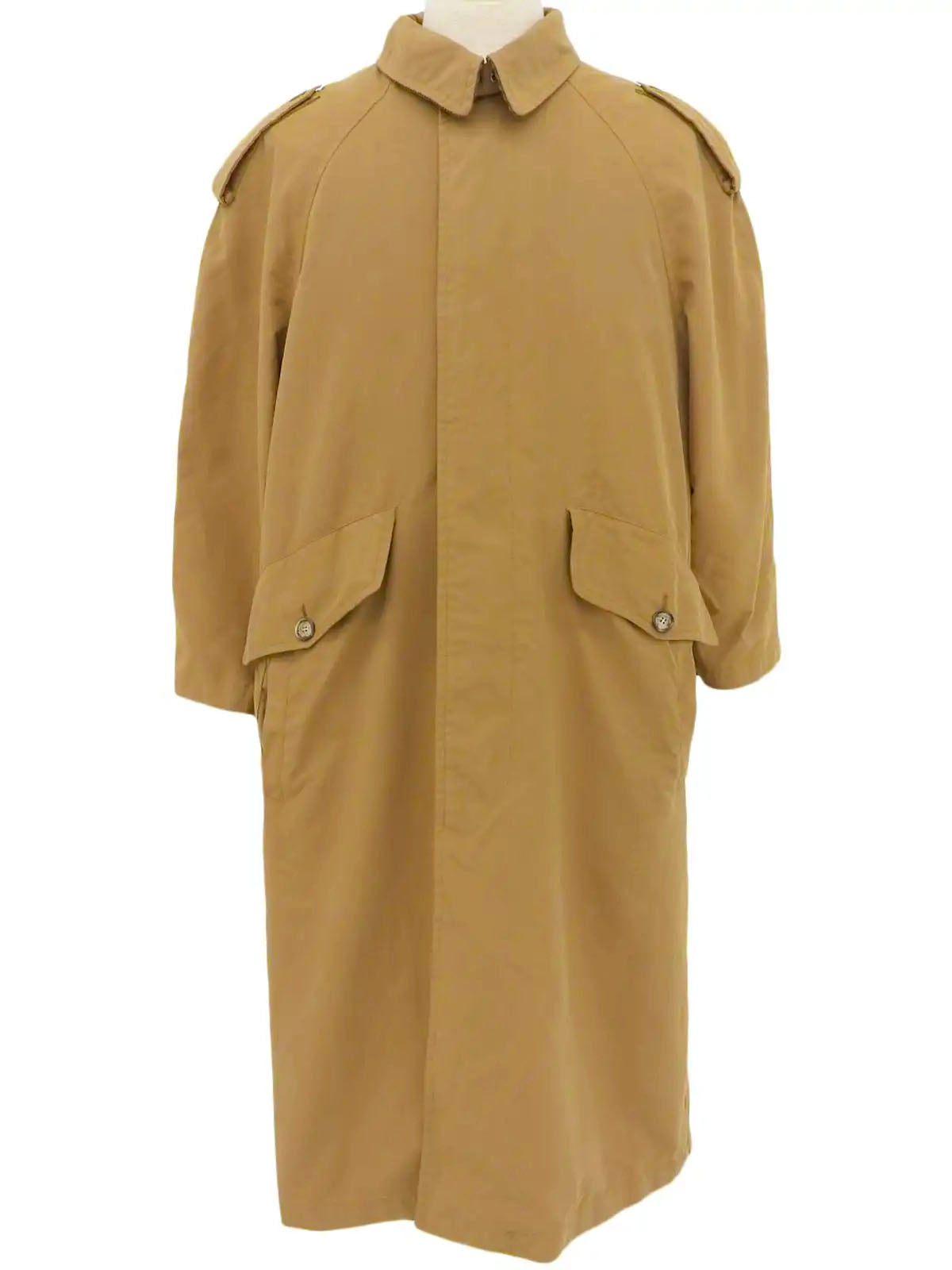 ロゴボタンロングコート ブラウン