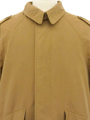 ロゴボタンロングコート ブラウン