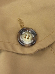 ロゴボタンロングコート ブラウン