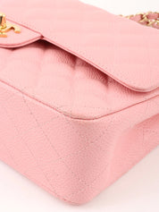 2004 Caviar Skin Classic Flap Chain Bag 25cm Pink