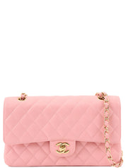 2004 Caviar Skin Classic Flap Chain Bag 25cm Pink