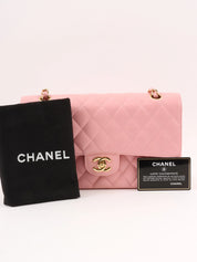 2004 Caviar Skin Classic Flap Chain Bag 25cm Pink