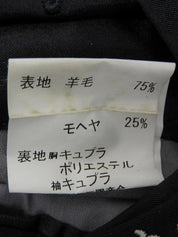 Navy wool logo button tailored jacket