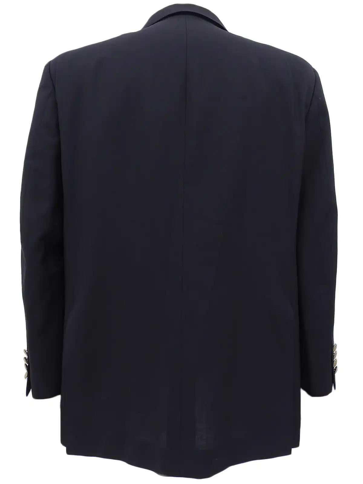 Navy wool logo button tailored jacket