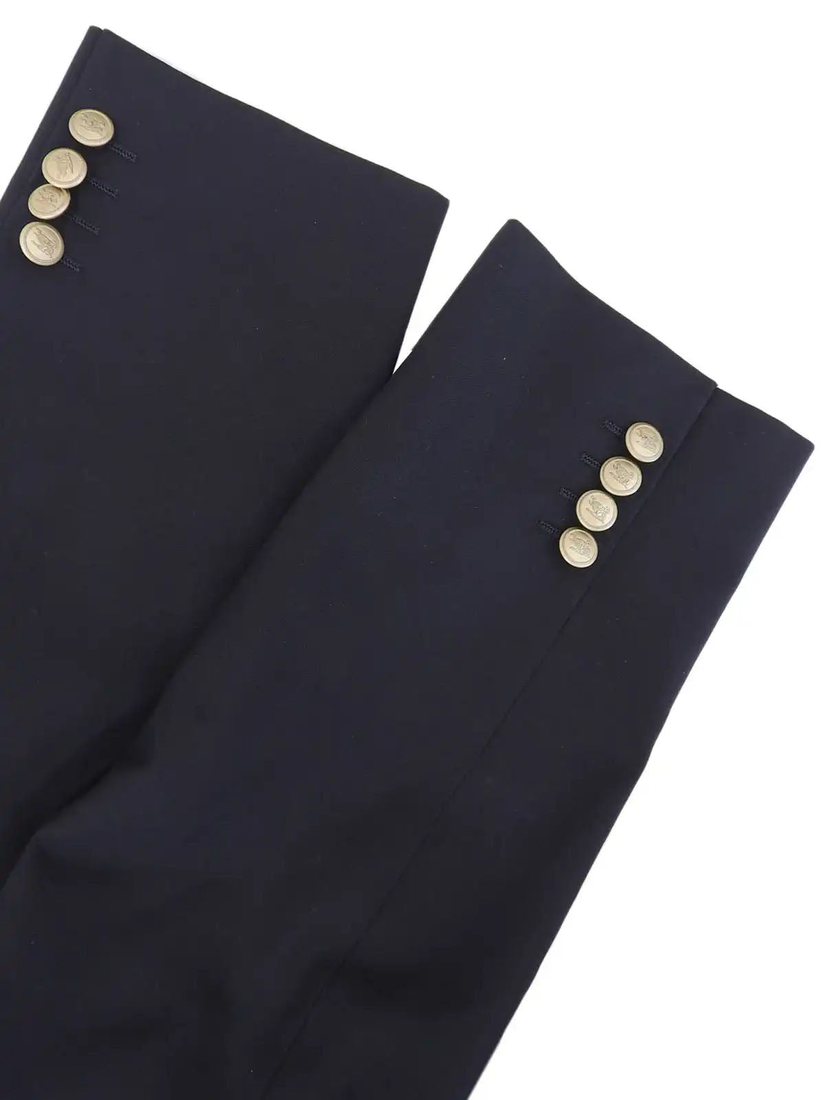 Navy wool logo button tailored jacket