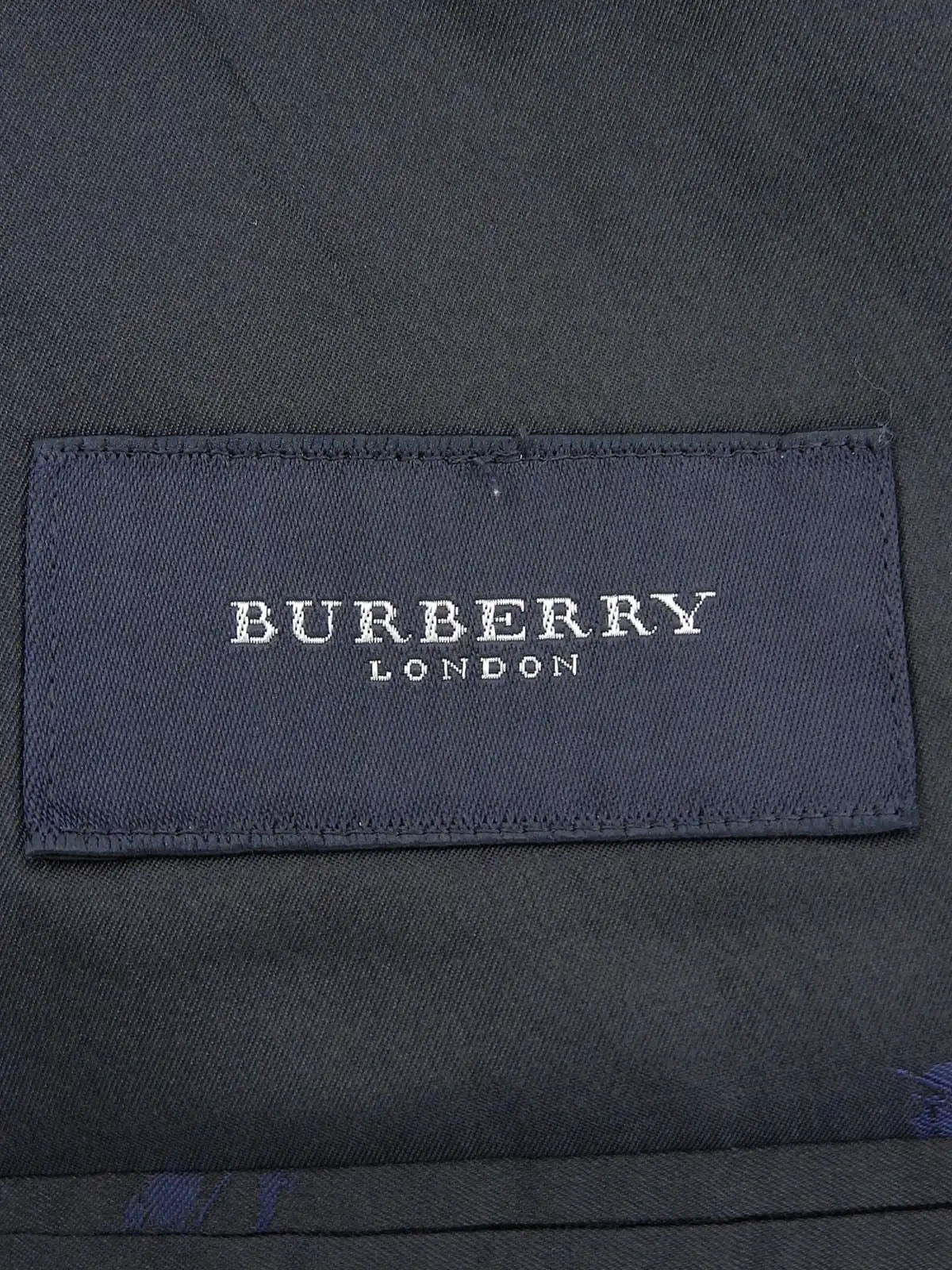 Navy wool logo button tailored jacket