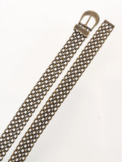 1997 Logo Plate Triple Chain Belt Antique Gold