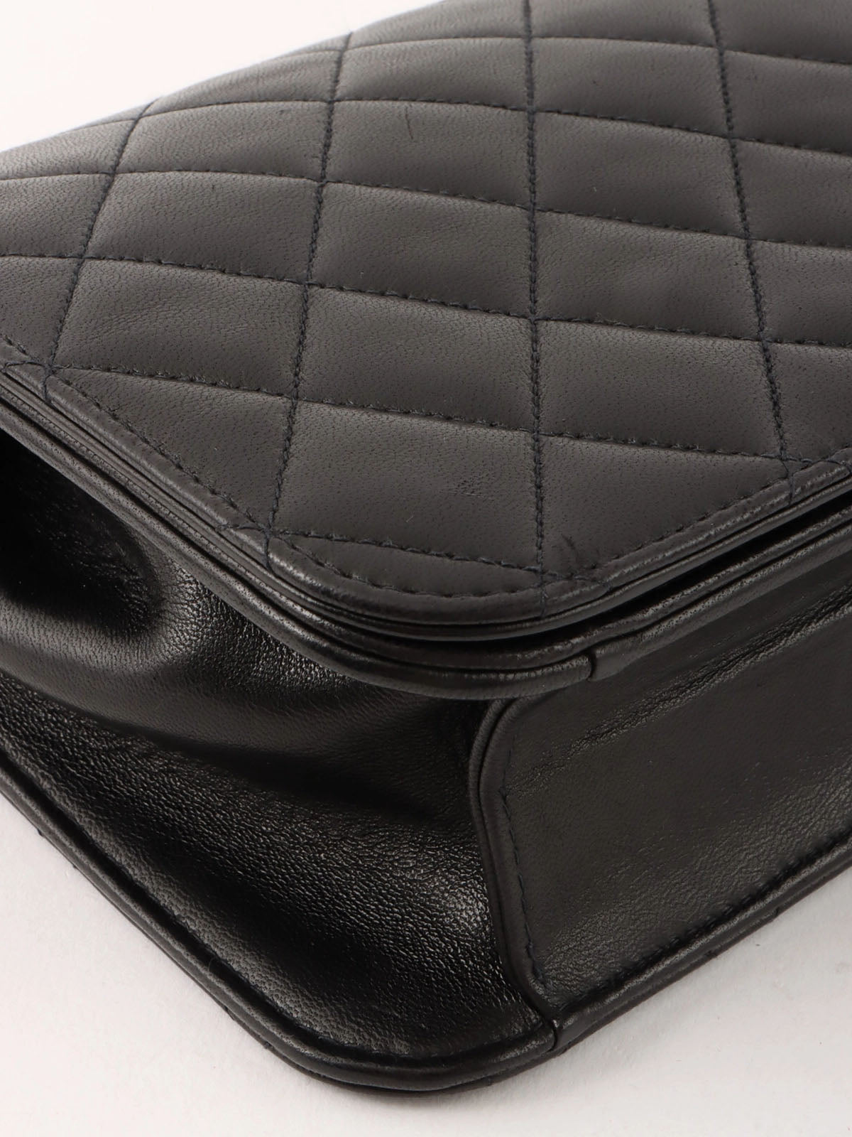 1997 Full Flap CC Mark Plate Chain Bag, Black