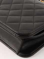 1997 Full Flap CC Mark Plate Chain Bag, Black