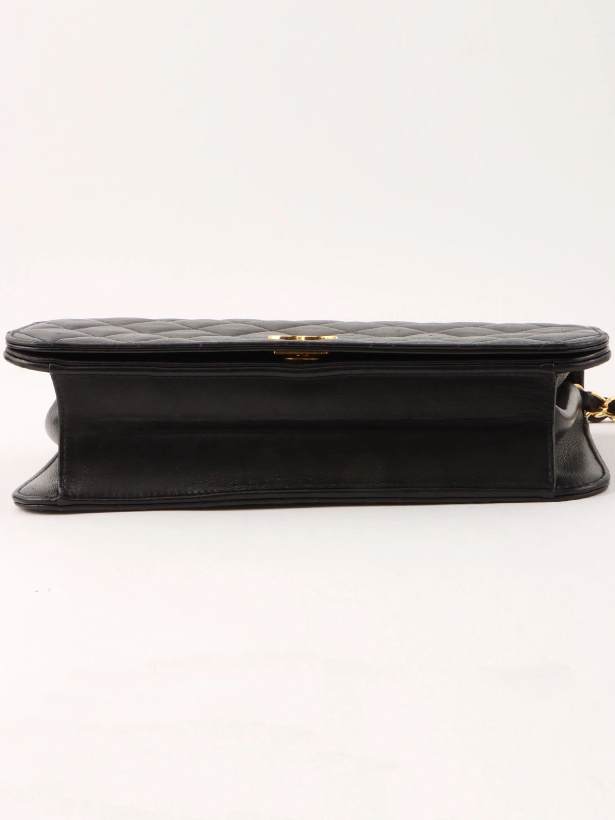 1997 Full Flap CC Mark Plate Chain Bag, Black