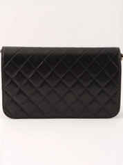 1997 Full Flap CC Mark Plate Chain Bag, Black