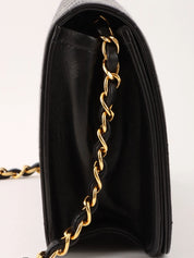 1997 Full Flap CC Mark Plate Chain Bag, Black