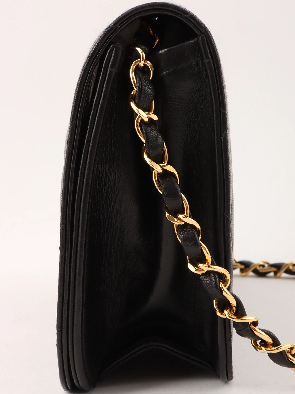 1997 Full Flap CC Mark Plate Chain Bag, Black