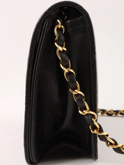 1997 Full Flap CC Mark Plate Chain Bag, Black