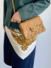1990's Classic Flap Chain Bag Mini, Beige