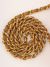 1990's Classic Flap Chain Bag Mini, Beige