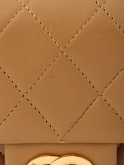 1990's Classic Flap Chain Bag Mini, Beige