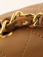 1990's Classic Flap Chain Bag Mini, Beige