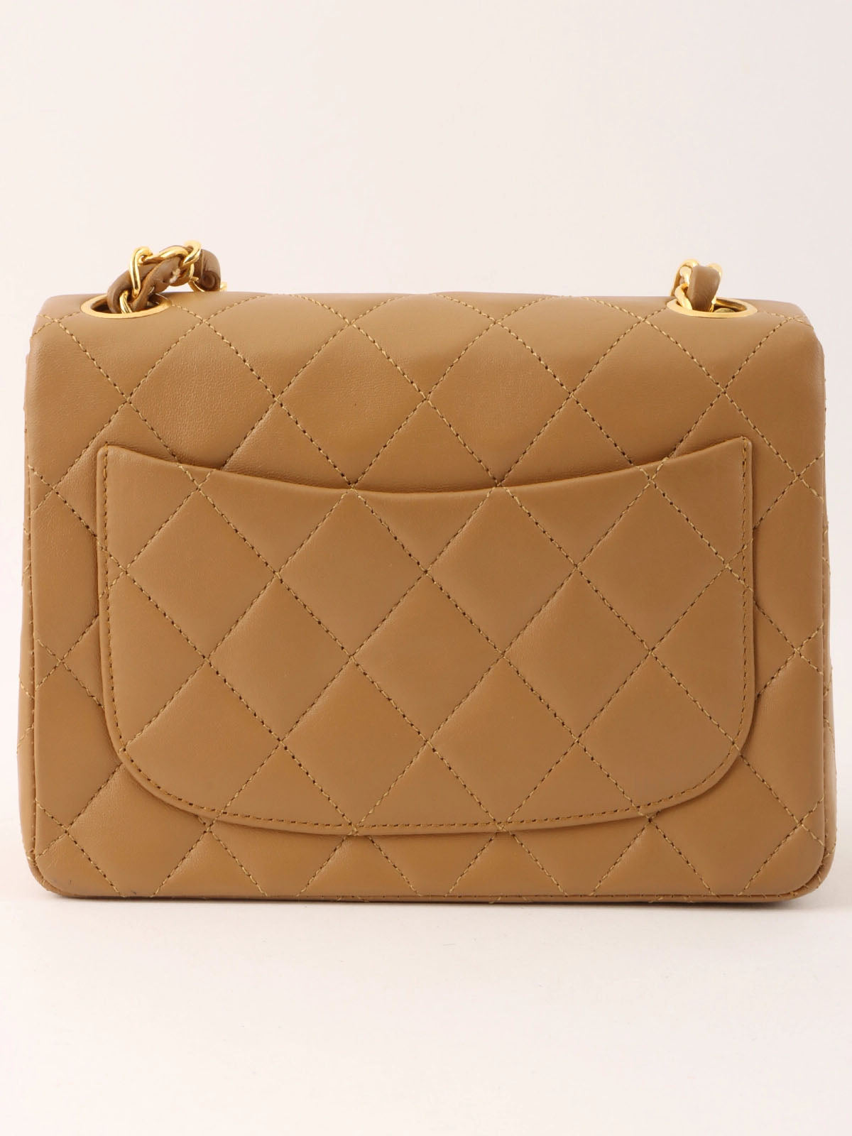 1990's Classic Flap Chain Bag Mini, Beige