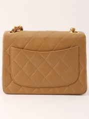 1990's Classic Flap Chain Bag Mini, Beige