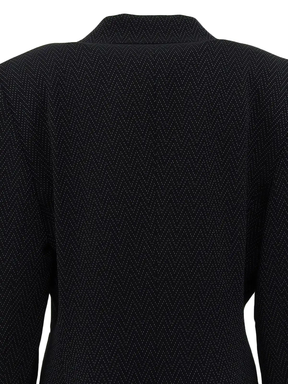 デザインステッチロゴボタンジャケット ブラック