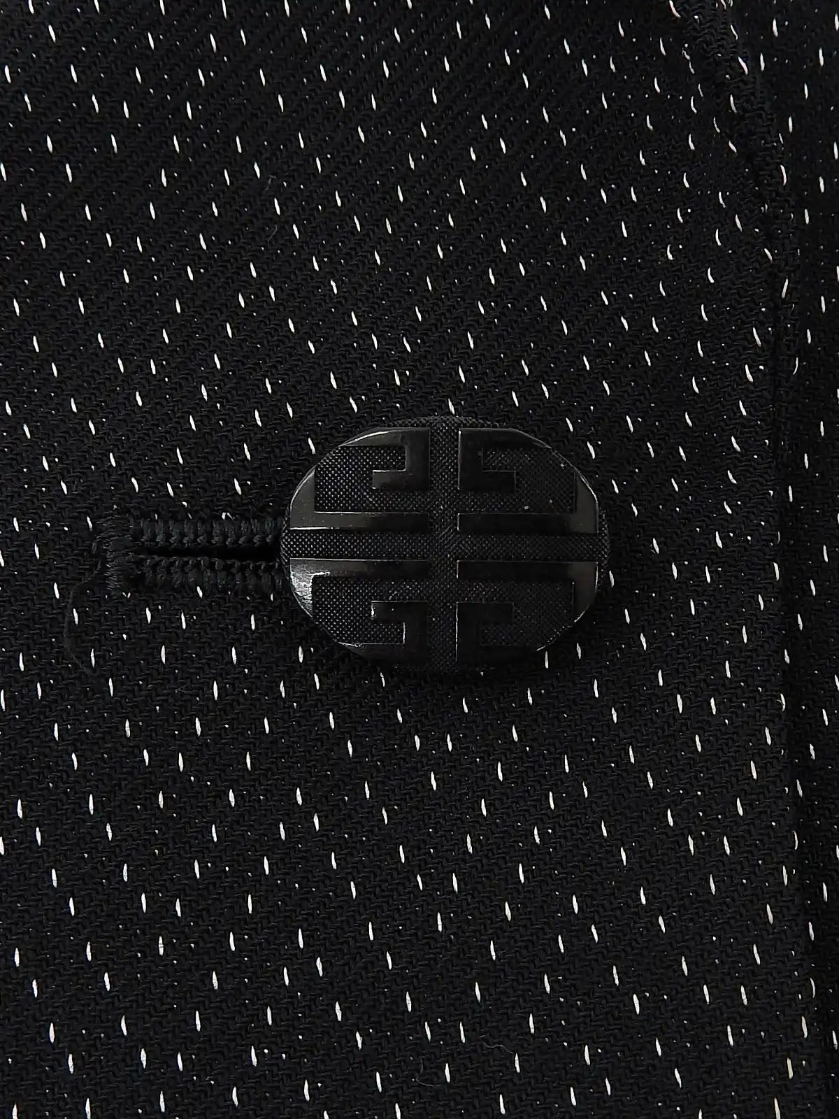 デザインステッチロゴボタンジャケット ブラック